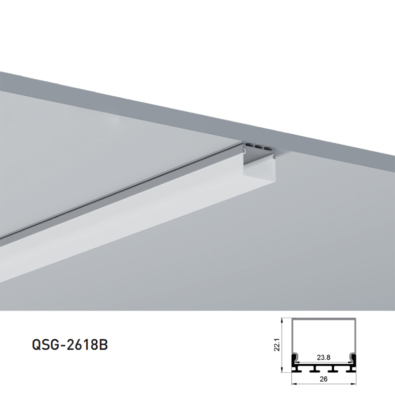 Square LED Diffuser Channel Aluminum Profile For 20mm Double Row LED Strip Square LED Diffuser Channel Aluminum Profile For 20mm Double Row LED Strip